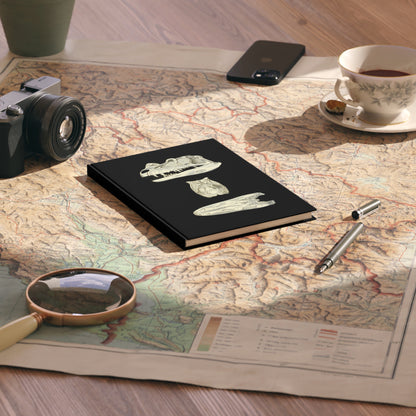 Dinosaur 2, Skull Skeleton Hardcover Journal | Treasures for Artists, Historians, A5 Notebook