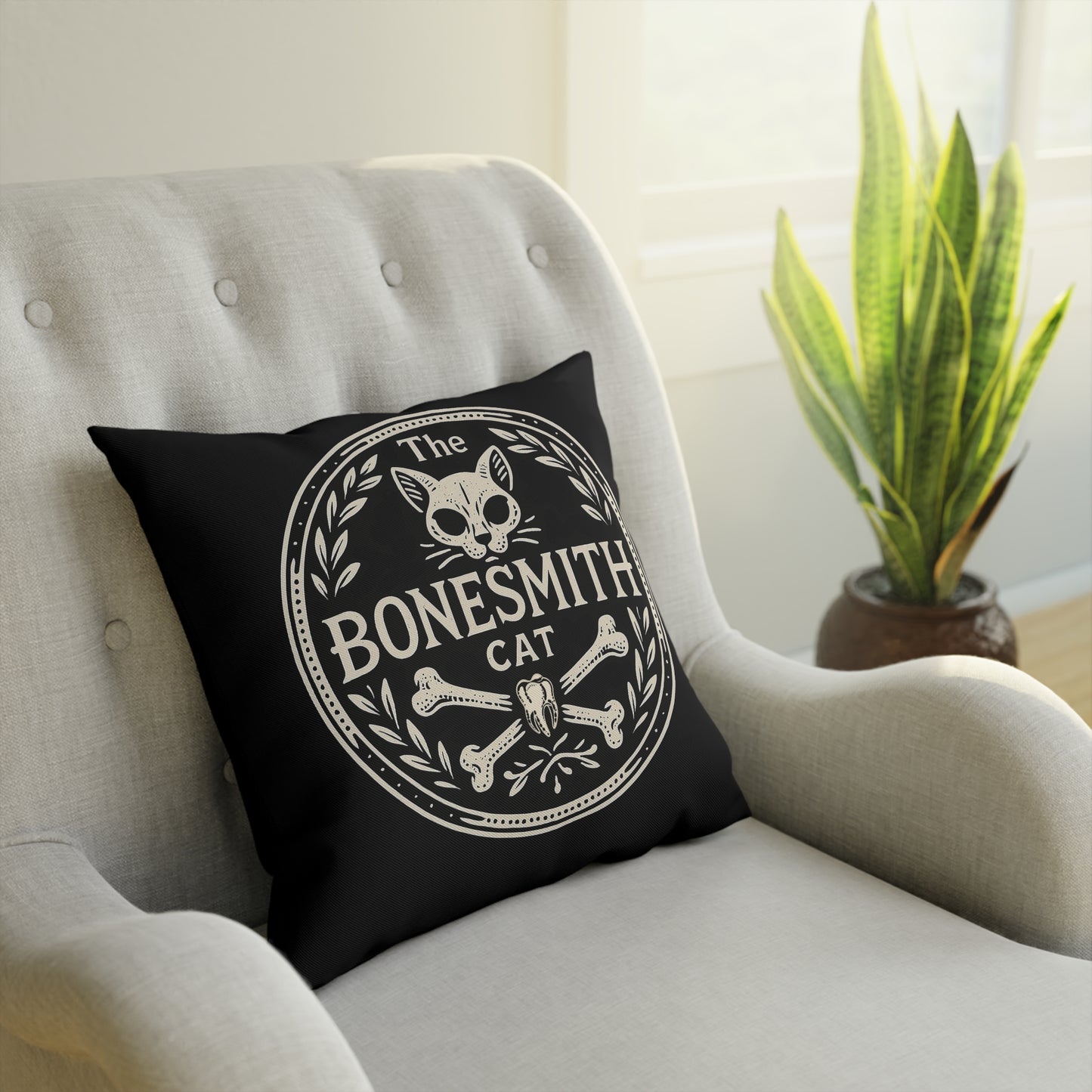 Logo Bonesmith Cat, Cushion