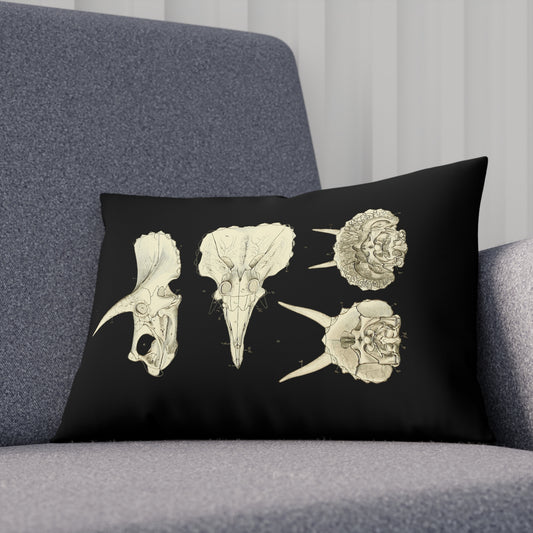 Triceratops, Dinosaur Skull 2, Dark academia, Gothic Vintage Design, Home Decor for Couch or Chair