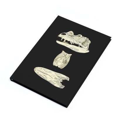 Dinosaur 2, Skull Skeleton Hardcover Journal | Treasures for Artists, Historians, A5 Notebook