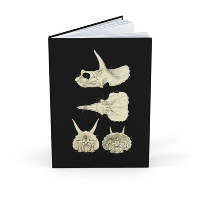 Triceratops Skull Skeleton Hardcover Journal | Treasures for Artists, Historians, A5 Notebook