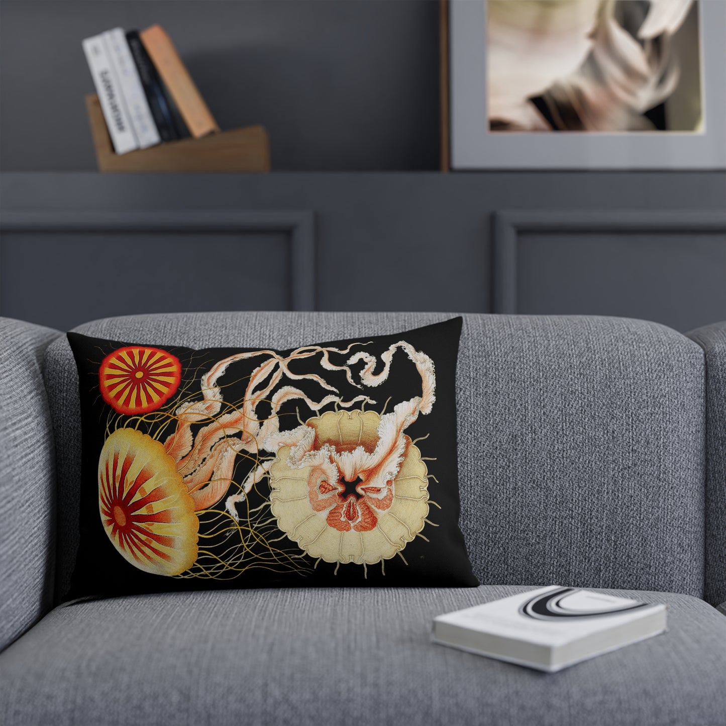 Medusa 2, Jellyfish Cushion, Nautical Decor, Ocean-Inspired Throw Pillow