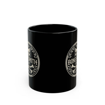 Gothic Cat Mug, Bonesmith Cat Coffee Cup for Cat Lovers, Halloween Gift, Dark Aesthetic Kitchenware