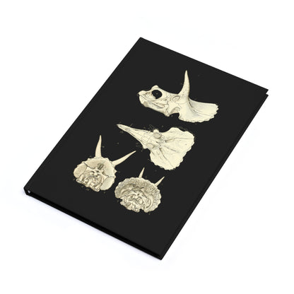 Triceratops Skull Skeleton Hardcover Journal | Treasures for Artists, Historians, A5 Notebook