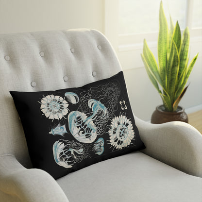 Medusa, Jellyfish Cushion, Quallen Anatomie, vintage, dark academia, Decorative Pillows, Ocean Life Decor