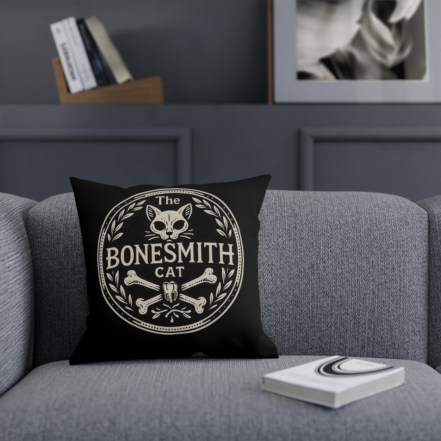 Logo Bonesmith Cat, Cushion
