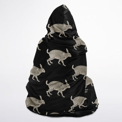 Hasen Decke mit Kapuze Hooded Blanket Micro Fleece