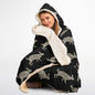 Hasen Decke mit Kapuze Hooded Blanket Micro Fleece